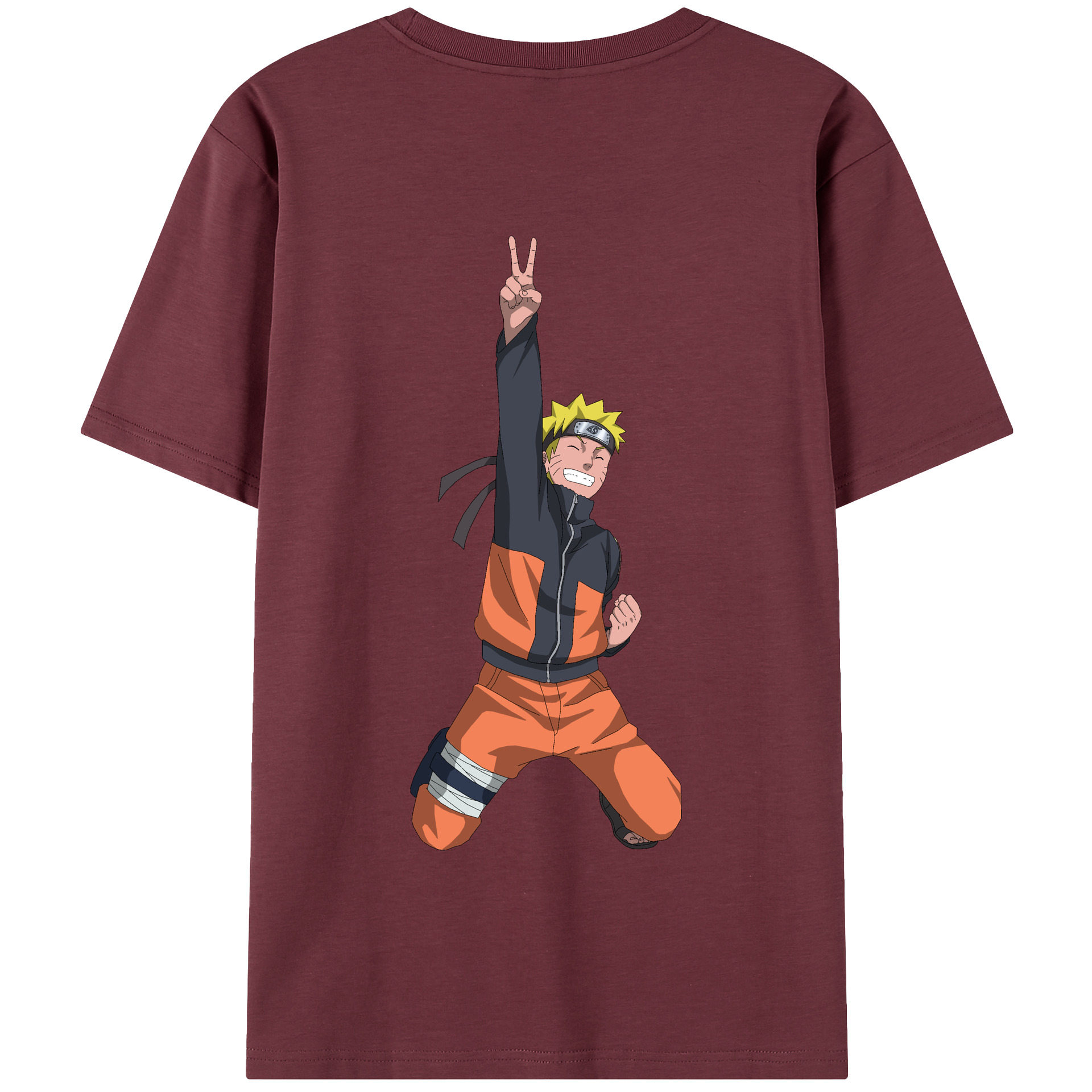 （画像用） NARUTO -ナルト- うずまき ナルト Uzumaki Naruto 綿100％半袖Tシャツ（背面プリント）